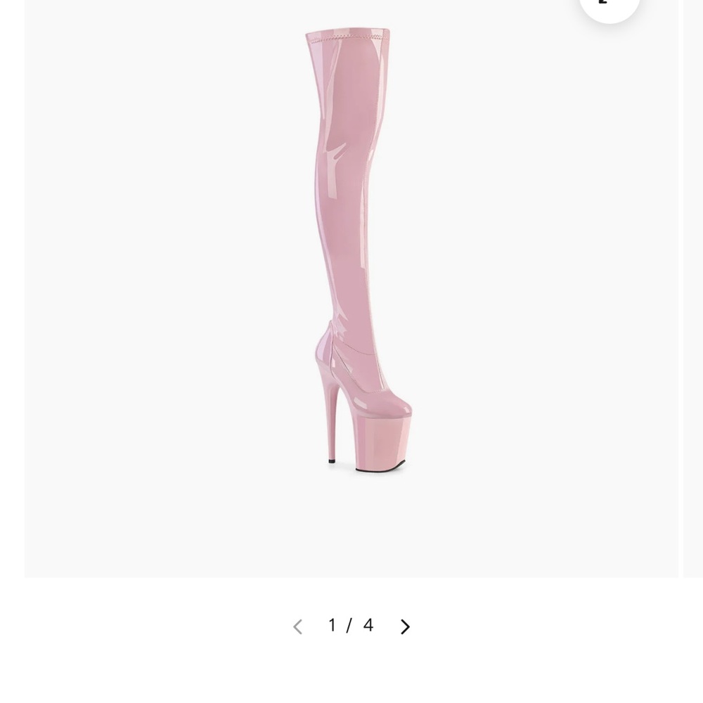 Pleaser Pink Over-the-Knee Boots